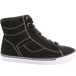 Pastry Black High-Top Canvas Sneaker with White Sole